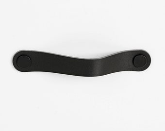 Black drawer pull, curved, Infinity shape/ minimalist design / handles for cupboards, dressers, various furniture