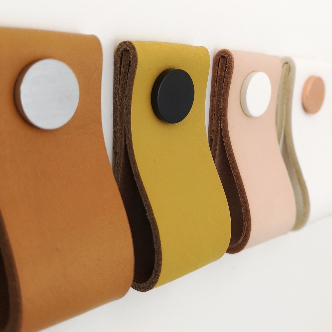 Leather drawer pulls / Leather pulls / Dresser handles Etsy