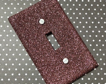 Holographic BURGUNDY/WINE Glitter | Bling Light Switch Plates, Rockers, & Outlet Covers | Sparkle Bedroom Décor | Boho Sparkly Home Lighting