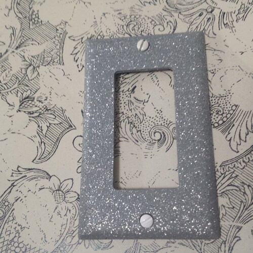 Decorative Pitch Black Glitter / Bling Light Switch Plates Etsy
