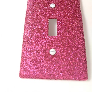 Hot Pink Glitter Bling Light Switch Plates, Rockers, & Outlet Covers Pink Décor Cute Girly Lighting Baby's Nursery Room Décor image 4