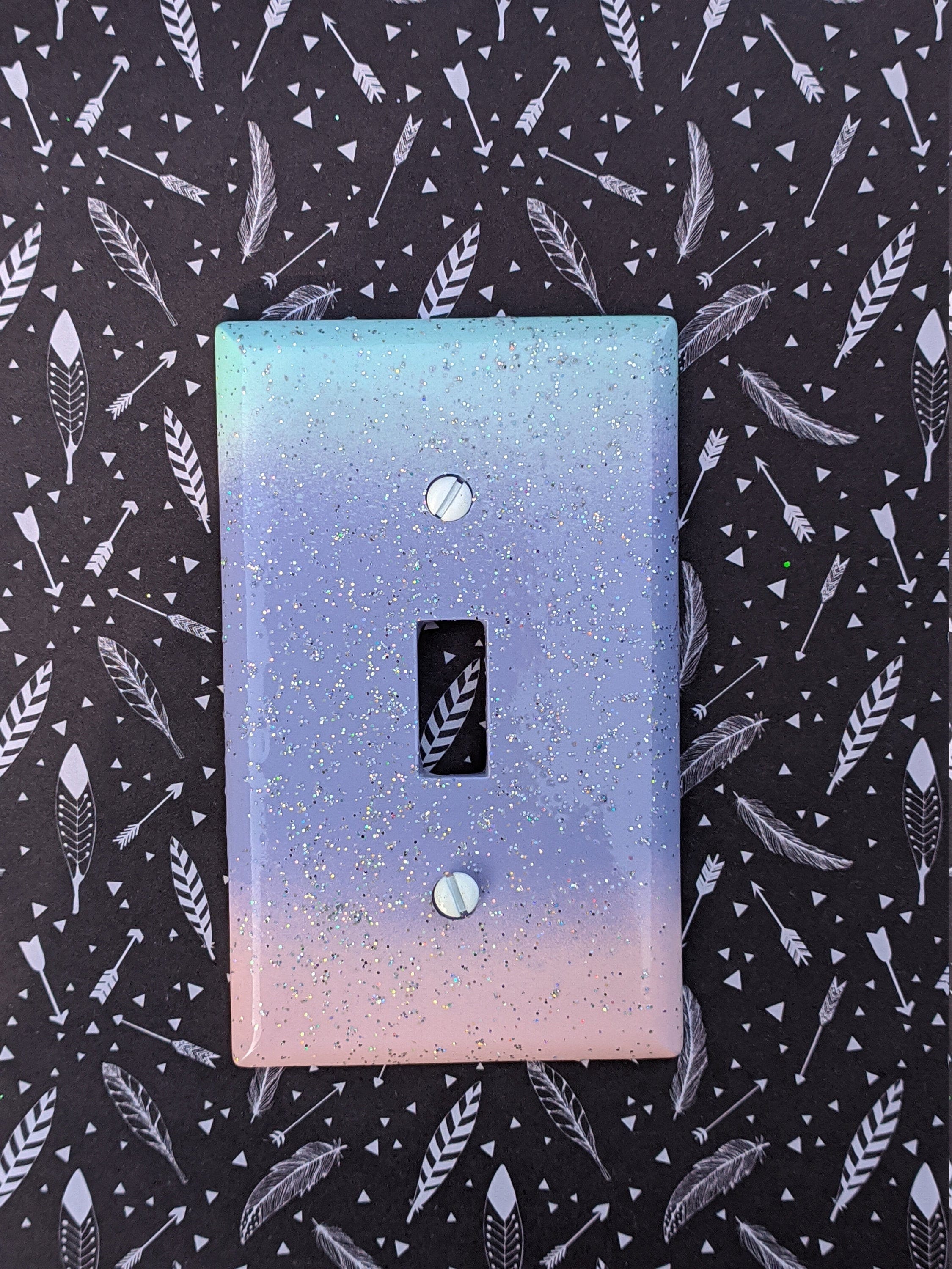 Pink Lavender Turquoise Ombré Sparkle Bling Light Switch | Etsy