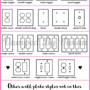 Hot Pink Glitter Bling Light Switch Plates, Rockers, & Outlet Covers Pink Décor Cute Girly Lighting Baby's Nursery Room Décor image 2