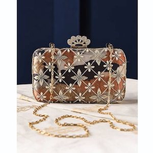 Embrague de seda bordado gris - bolso de mano de seda bordado a mano gris y negro - embrague de noche