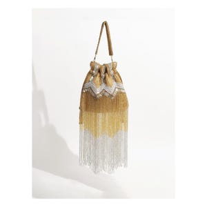 Bolso Potli bordado en oro: elegante bolso de mano tipo sobre para bodas, fiestas y ocasiones especiales