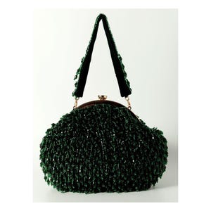 Cartera bordada en verde: elegante bolso de mano para bodas, fiestas y ocasiones especiales, elegante bolso de noche