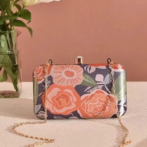 Multicolored Handcrafted Silk Clutch