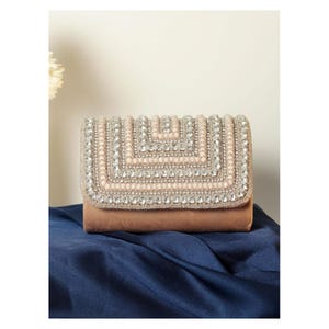 Cartera bordada en oro: elegante bolso de mano para bodas, fiestas y ocasiones especiales, elegante bolso de noche