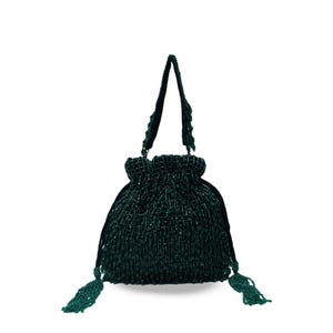 Cartera bordada en verde: elegante bolso de mano para bodas, fiestas y ocasiones especiales, elegante bolso de noche