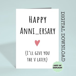 Feliz aniversario V Más tarde Imprimir en casa Tarjeta Descarga digital / Imprimir en casa / * Archivo digital No se enviará ningún artículo físico *