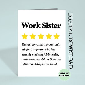 Lavoro Bestie Valutazione a 5 stelle Stampa a casa Card Download digitale / Stampa a casa/ *File digitale Nessun elemento fisico verrà spedito*