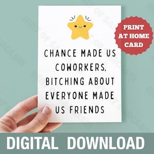 Le hasard a fait que nos collègues râlent * Édition Smile Star * Carte de téléchargement numérique à imprimer à la maison | * Fichier numérique, aucun article physique ne sera expédié *
