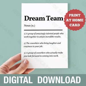 Karta Dream Team Print at Home do pobrania w wersji cyfrowej | Drukuj w domu | *Plik cyfrowy Nie będzie wysyłany żaden fizyczny produkt*