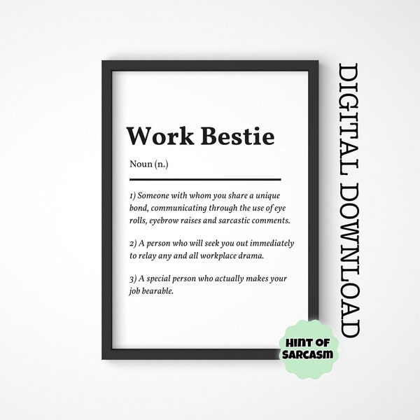 A4 + A5 Work Bestie Digitaler Download Druck |  Druck zu Hause | *Digitale Datei kein physischer Artikel wird versendet*