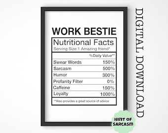 A4 + A5 Work Bestie American Spelling Ernährungsdaten Digital Download | Druck zu Hause| *Digitale Datei kein physischer Artikel wird versendet*