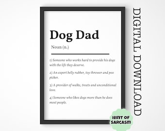 A4 + A5 Dog Dad Digital Scarica Stampa / Stampa a casa / * File digitale Nessun articolo fisico verrà spedito *