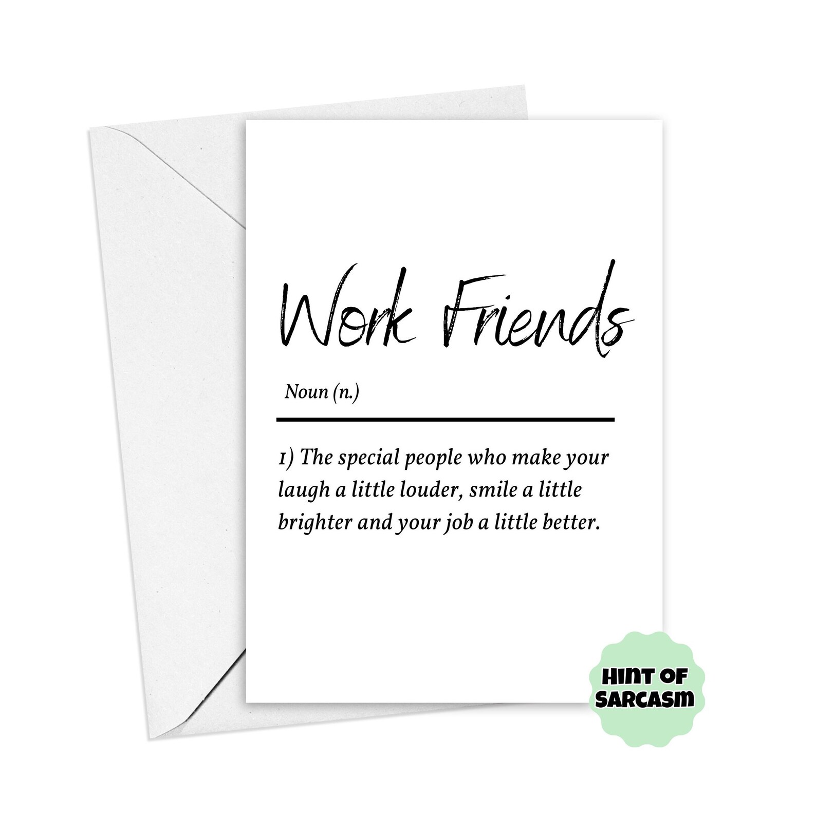 A5 Work Friends Definition Card Coworker Birthday Funny Etsy UK