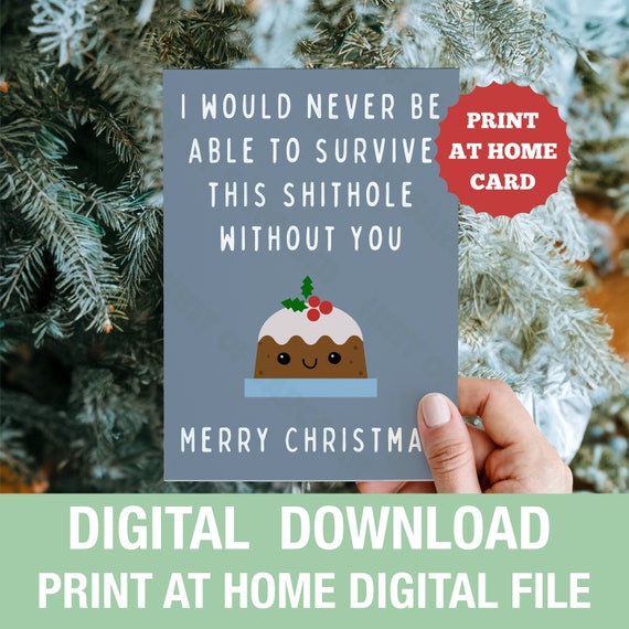 Survive This Shithole Without You Christmas Edition Print At Home.