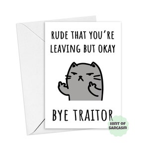 Traitor Definition Print at Home Leavingcard Digital Download 