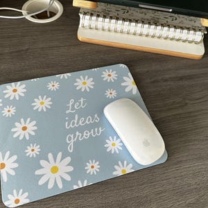 Ideen Wachsen lassen | Niedliches Gänseblümchen Maus Pad | Kreatives Schreibtisch-Accessoire | Blumen | Ostern Geschenkidee