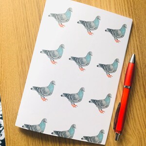 Pigeon Illustration A5 Sketchbook: Plain Paper Notebook - Etsy
