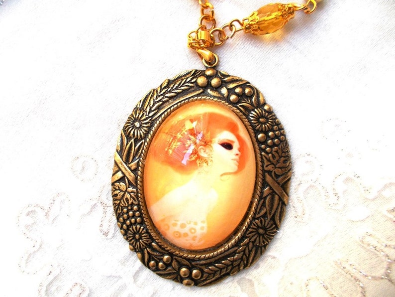 collar necklace boho camaieu Orange