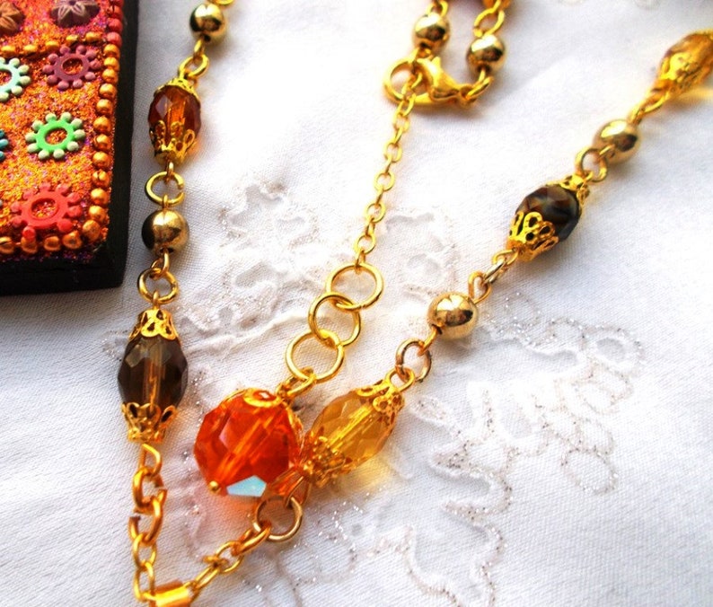 collar necklace boho camaieu Orange