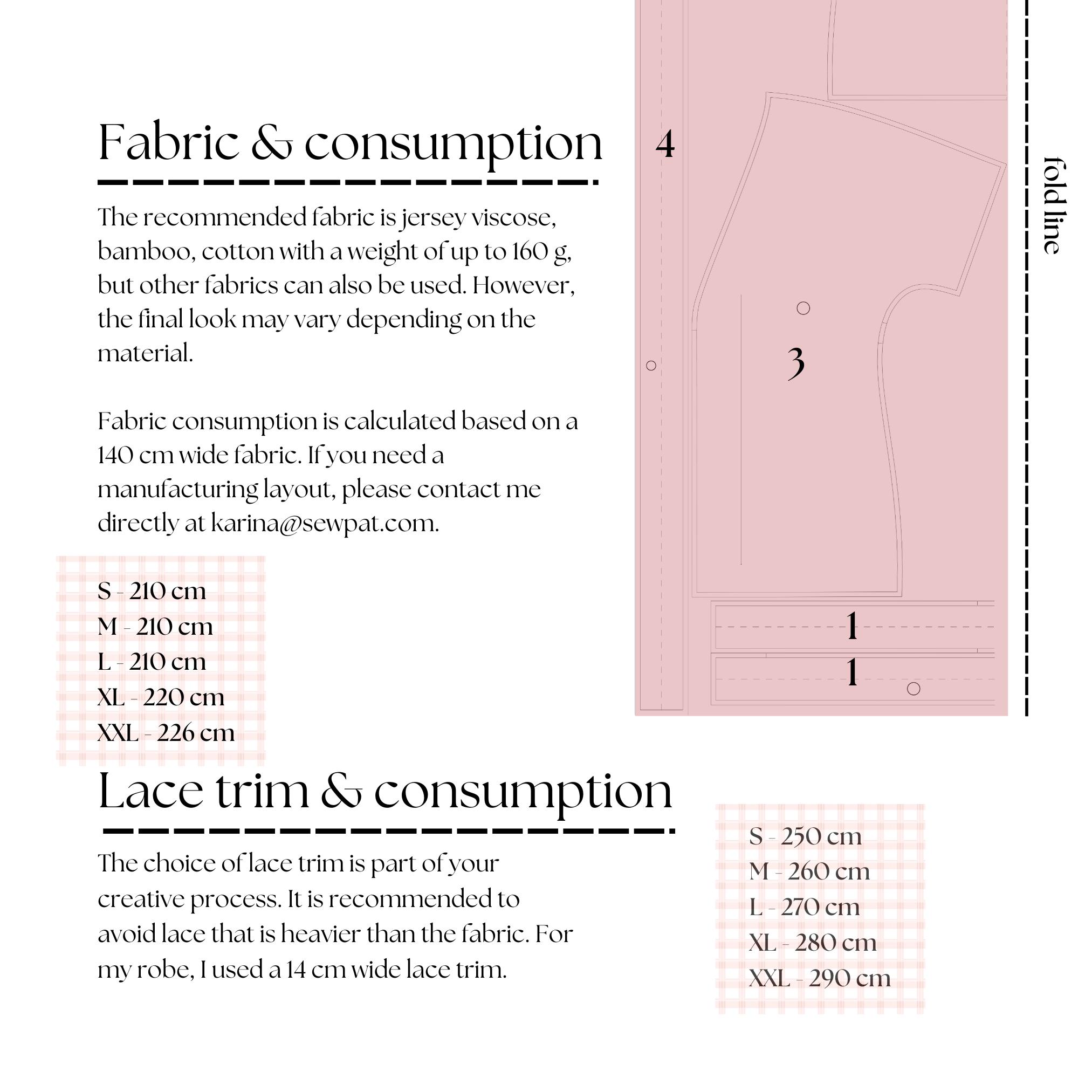 Kimono Robe Sewing Pattern Sizes S-XXL | A4 & Plotter PDF | Jersey ...