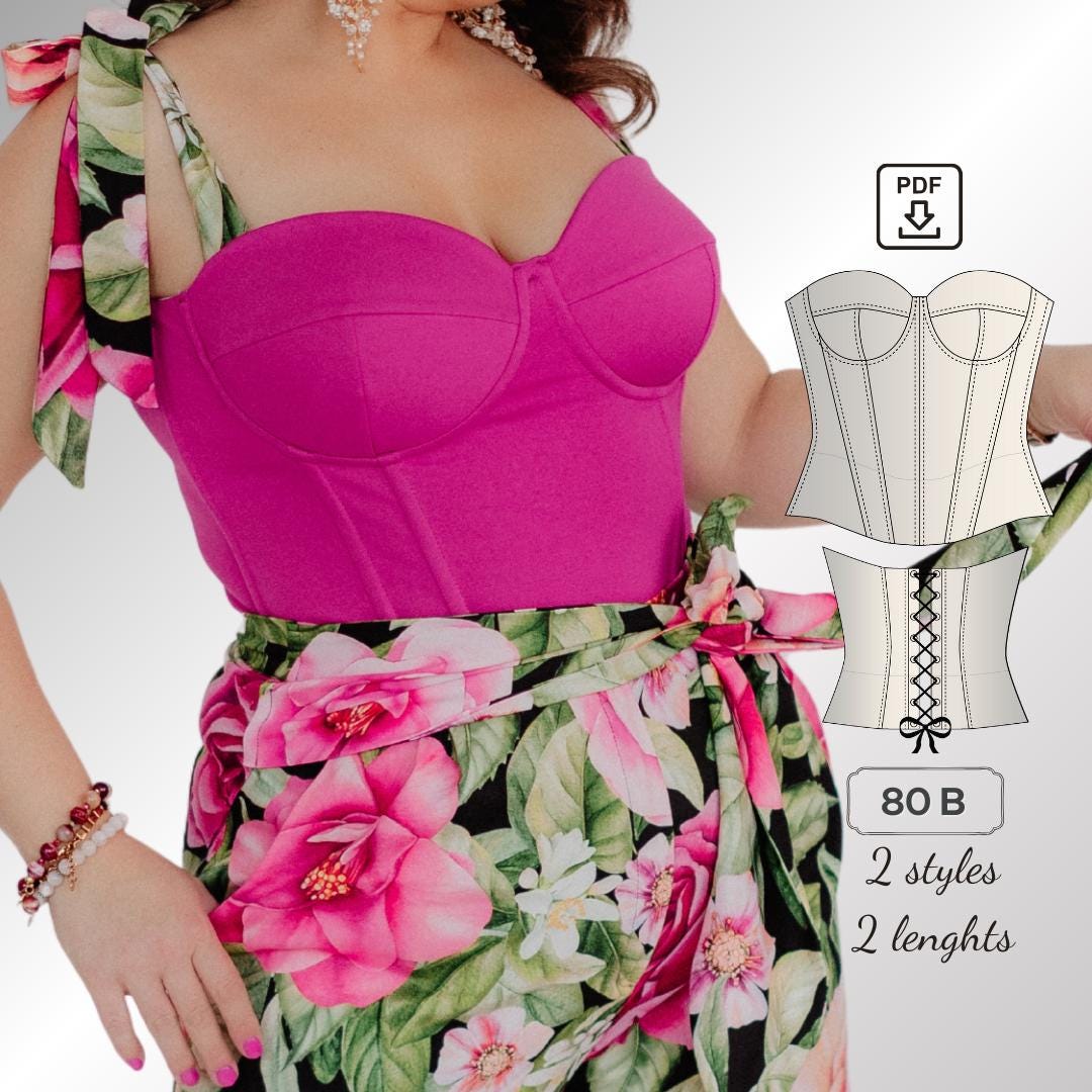 Corset 80B Digital Sewing Pattern - Etsy