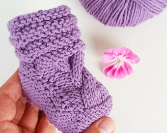 Knitting pattern for Baby Booties (German) PDF
