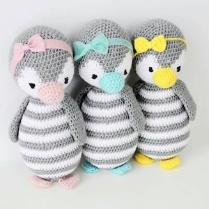 Amigurumi crochet instructions Penguin Pitschu, as a music box or teddy to cuddle German & English PDF image 4