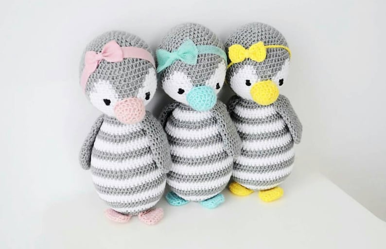 Amigurumi crochet instructions Penguin Pitschu, as a music box or teddy to cuddle German & English PDF image 4
