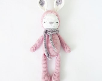 Patrón de ganchillo Amigurumi "Sleeping Bunny Zoe" (¡Alemán+Inglés!) PDF