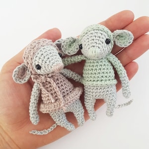 Amigurumi crochet instructions "Tilly and Jack, the mouse children" (German/ English) PDF