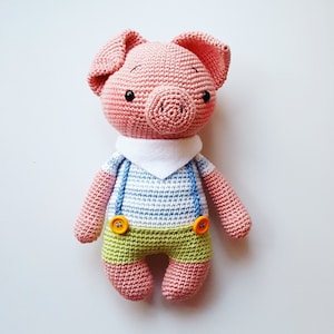 Amigurumi Crochet Pattern "Freddy the Piglet" PDF (German + English!)