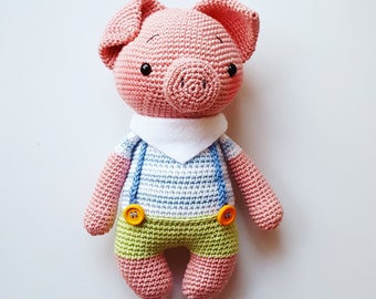 Amigurumi Crochet Pattern "Freddy the Piglet" PDF (German + English!)