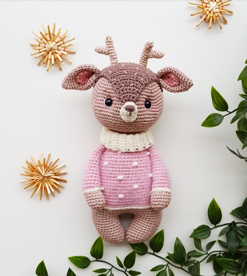 Amigurumi crochet pattern 'Carlotta the fawn' PDF Download (German/English/Spanish) 