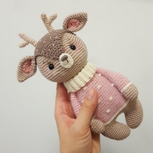 Amigurumi crochet pattern Carlotta the fawn PDF Download German/English/Spanish image 3