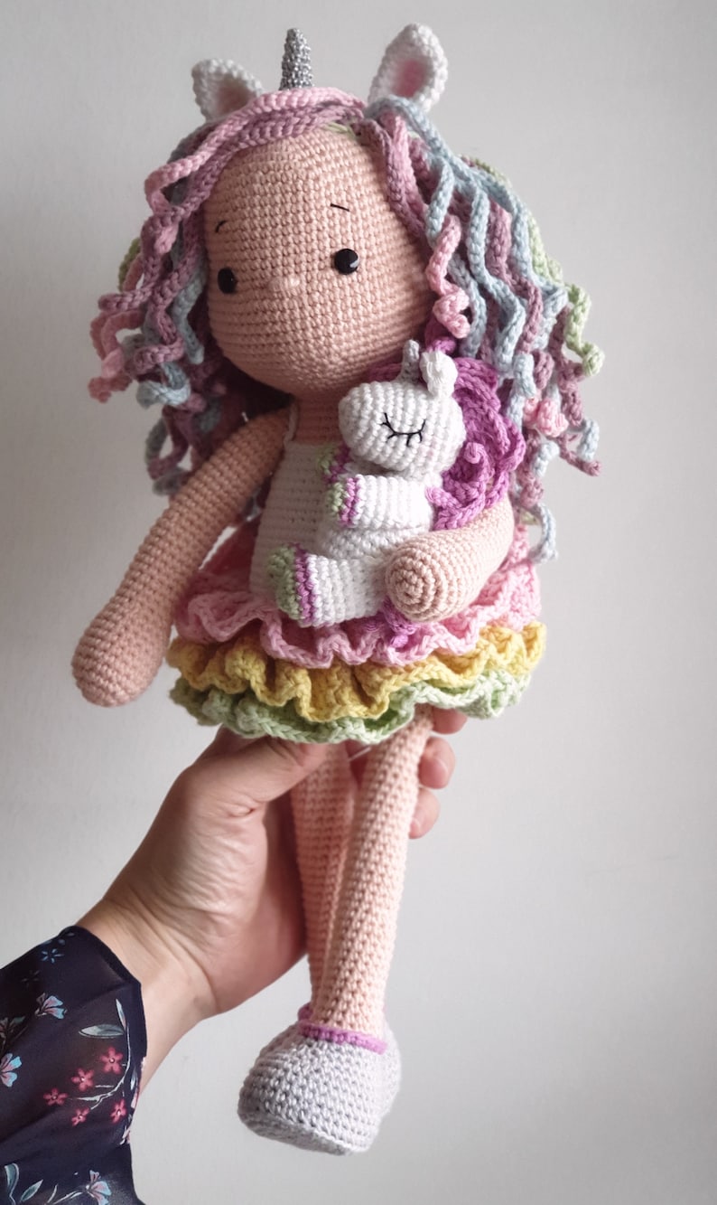 Amigurumi crochet pattern Lou the unicorn doll PDF image 4