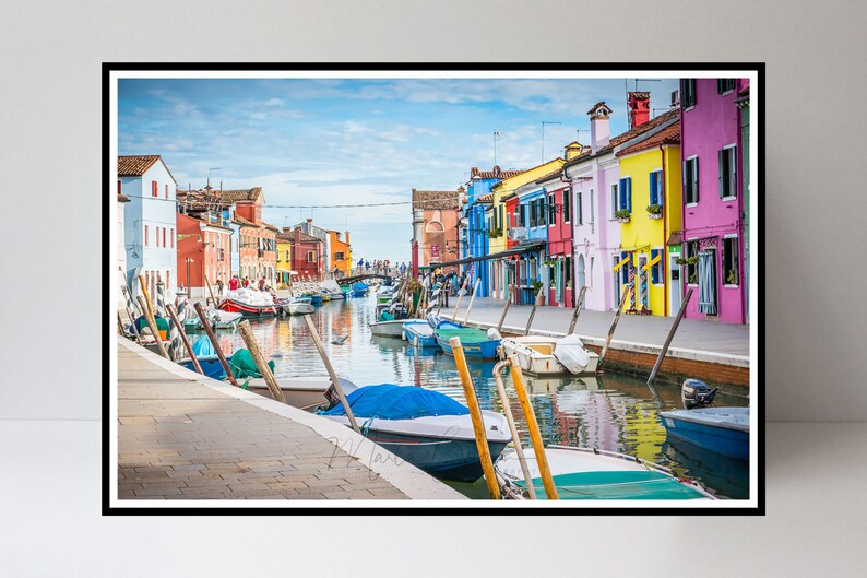 Burano Photography Italy Wall Art Prints Fine Venice Travel Boats C