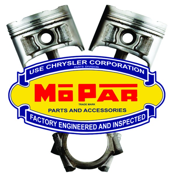 Mopar Parts & Accessories Piston Cut out Metal Sign - US Made - 13x13 -22 gauge steel - Great wall decor or that Mopar Man Cave