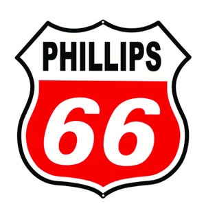 Phillips 66 Metal Sign- Made in US - 16 x 16 - Great for the gas & oil collector- nice wall decor for garage or man cave