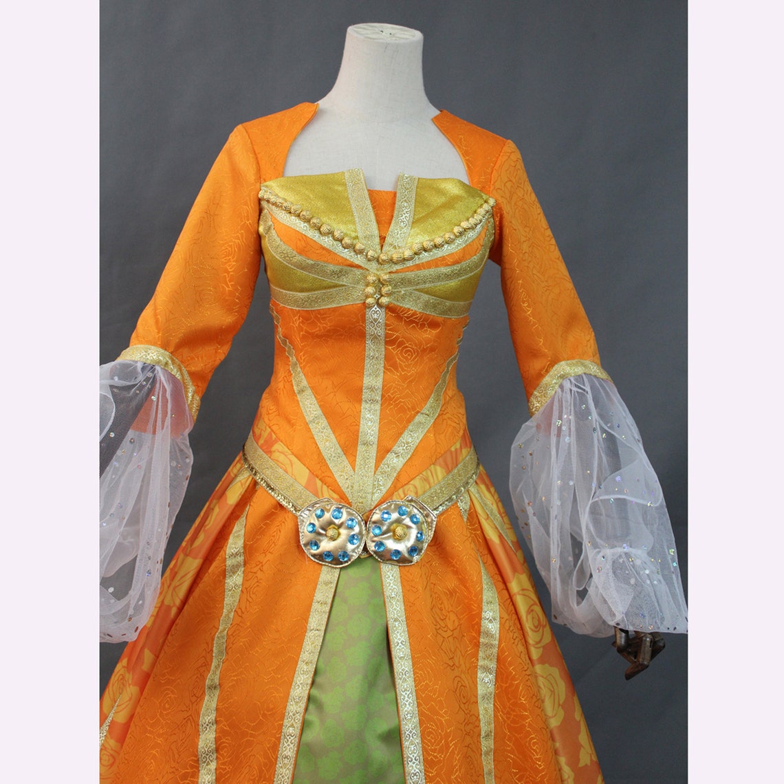 2019 Movie Aladdin Jasmine Princess Orange Dress Aladdin Etsy
