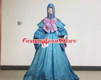 Details about   The Fairy Godmother Drizella Cosplay Dress Cape Hood Costume Cinderella Cartoon 