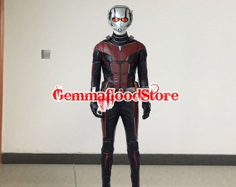 Ant-Man et la guêpe Costume Scott Lang Cosplay Halloween en cuir robe fantaisie Ant-Man et la guêpe Costume Scott Lang Cosplay Halloween en cuir robe fantaisie