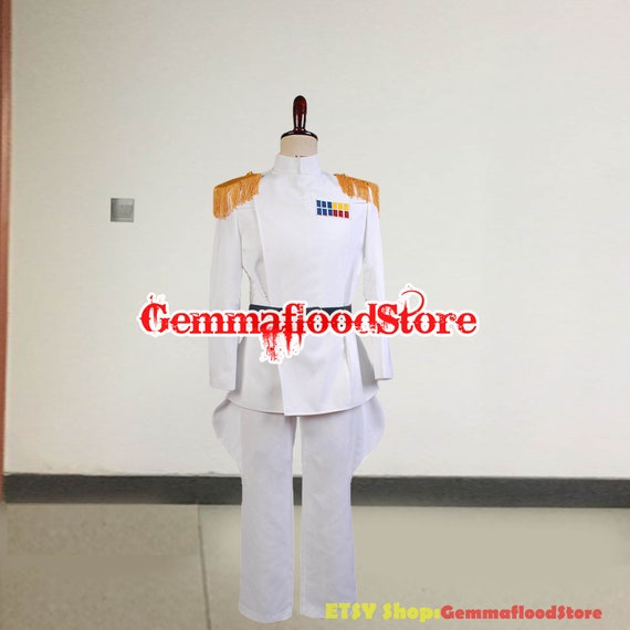 Star Wars Imperial Officer Grand Admiral Thrawn Cosplay White Uniform Costume