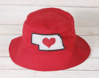 Nebraska Bucket Hat White GBR Go Big 