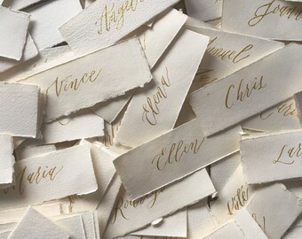 Small Wedding Place Cards Handwritten Escort Cards Name Tag