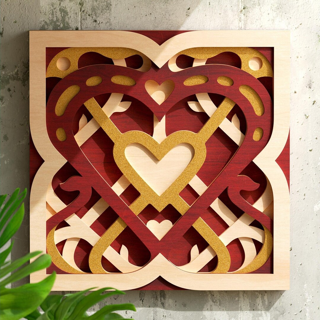 Heart Mandala 3D Layered Cut File for Cutting Machines Like Cricut ...