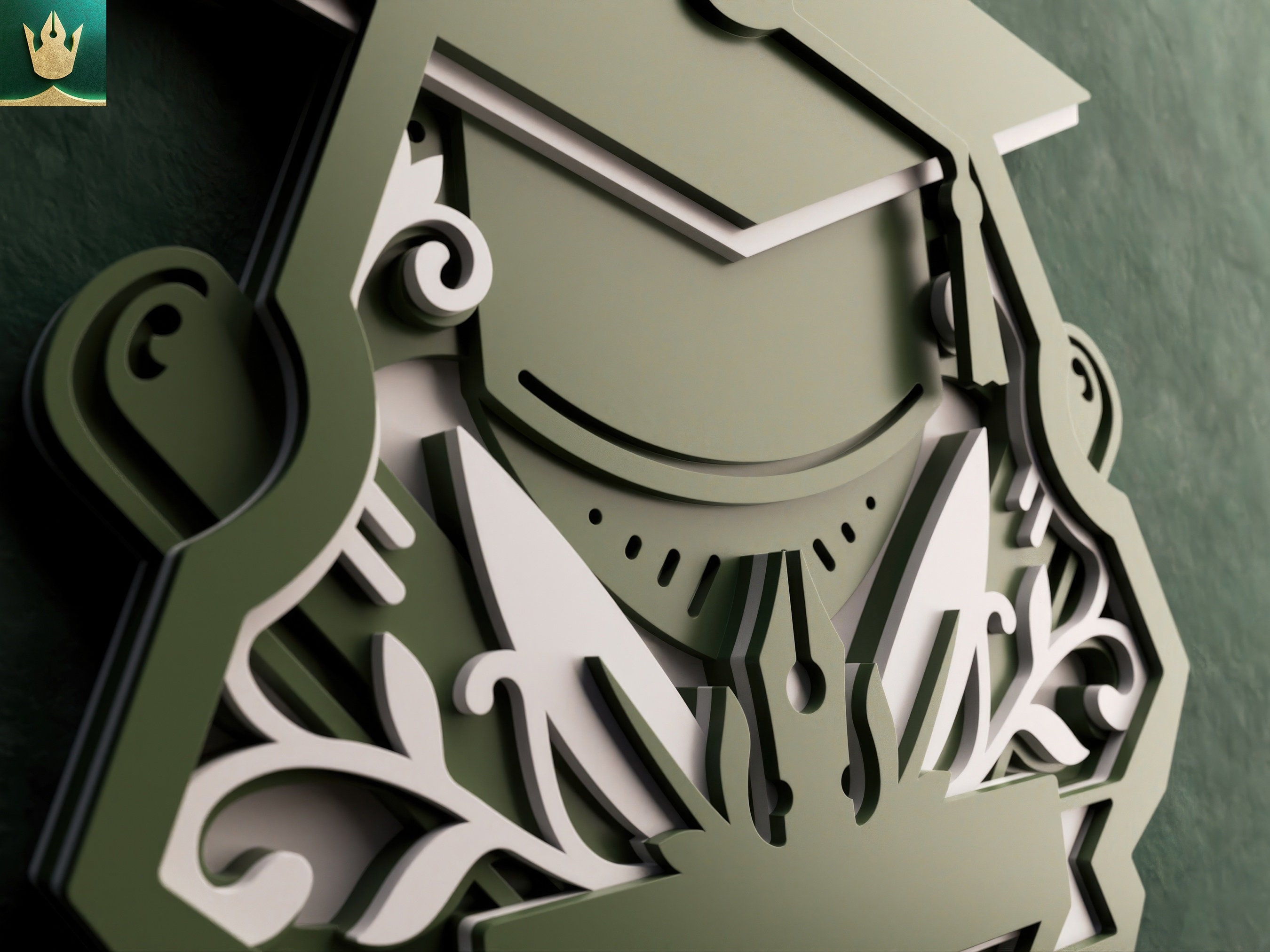 Graduation Cap Wall Art and Award, 3D Layered Cut File for Glowforge ...